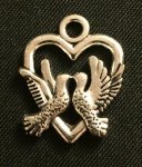(image for) Silver Love Birds Charm